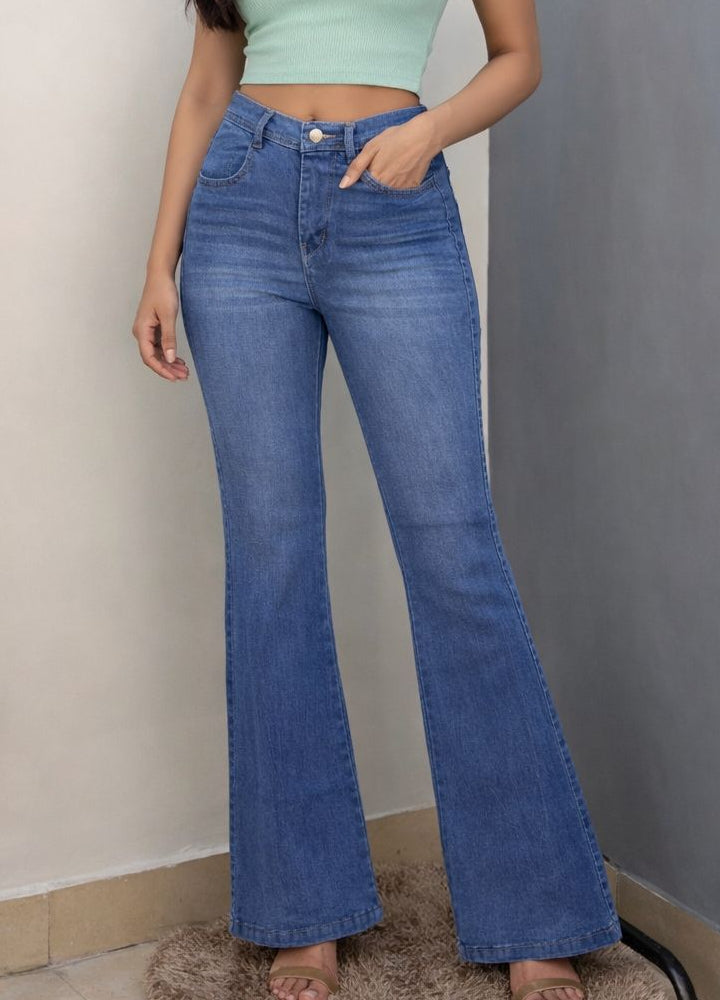 FLARED ICE DENIM