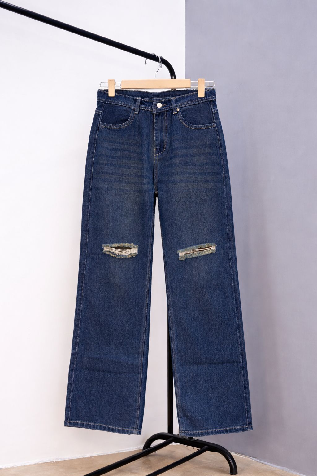 KNEE CUT DARK BLUE
