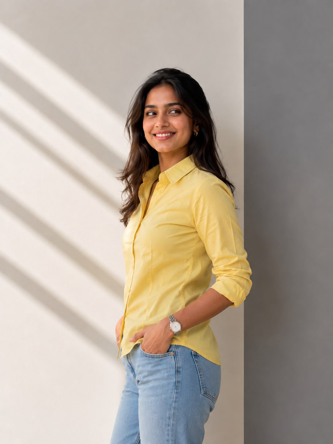 LEMON GLOW FITTED SHIRT